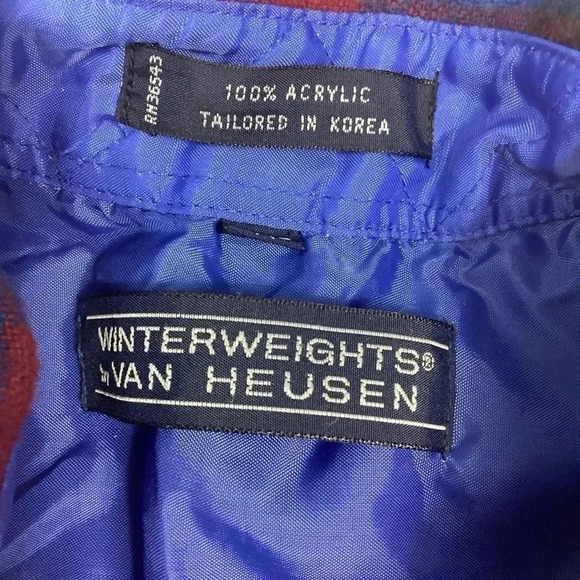 Vintage 70s/80s Van Heusen plaid button front flannel - Picture 3 of 4